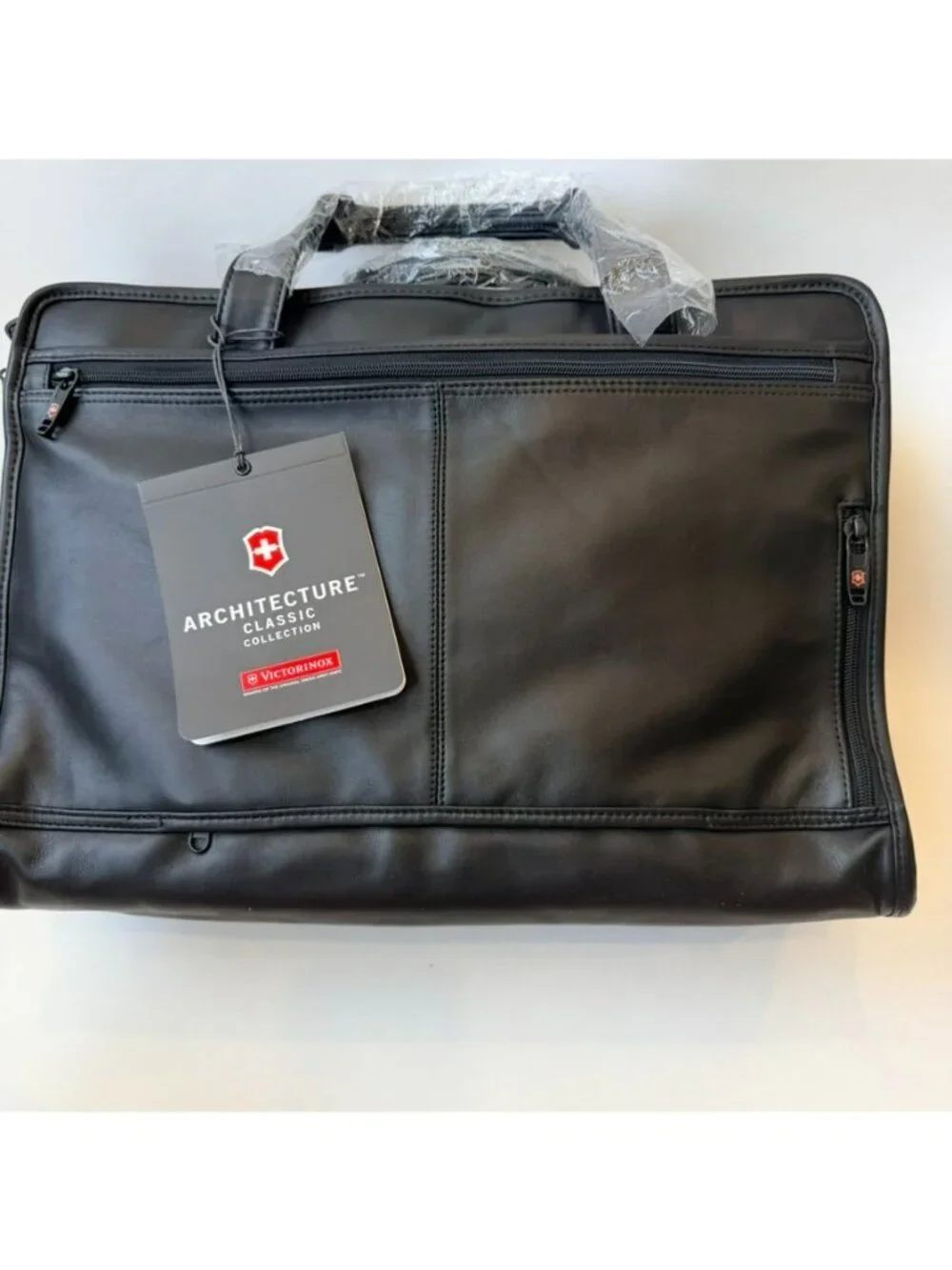 NWT Victorinox Wainwright Attaché Brief Leather Laptop Bag Black